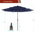 thumbnail image 5 of Sonerlic 10ft LED 3 Tiers Patio Market Umbrella Outdoor with Ventilation for Garden, Deck and Pool,Navy Blue, 5 of 5