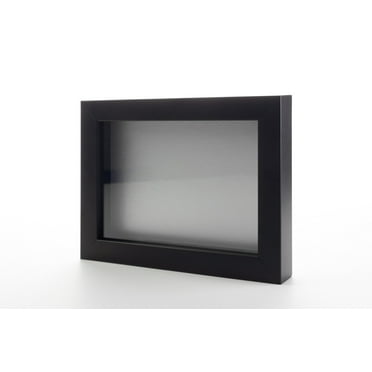 12x24 Shadow Box Frame Painted Black Real Wood with a Silver Acid-Free Backing | 3/4" of Usuable