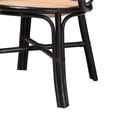 thumbnail image 6 of Baxton Studio Palesa Two-Tone Black and Brown Rattan Dining Chair, 6 of 10