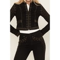 thumbnail image 3 of Wonderwest Women's Rigid Like Studded Jacket - WWHO24O9-BLK   US, 3 of 4
