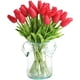 thumbnail image 2 of 24Pcs Artificial Tulip Flowers Real Touch Tulips Fake Flowers Wedding Bouquet for Home Wedding Decorations (Red), 2 of 5