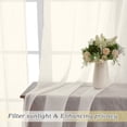 thumbnail image 5 of MKHILL 42x84 Ivory Crushed Sheer Curtains 2 Panels Set, 84 Inch Long Light Filtering Voile Drapes for Living Room Bedroom, Rod Pocket Semi Sheer Window Panels, Each 42"Wx84"L, 5 of 10