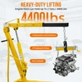 thumbnail image 2 of Kojooin 2 Ton 4000 Lbs Engine Hoist with Lever, Folding Cherry Picker Engine Lift Hydraulic Tilting Engine Shop Crane with 6 Iron Caster Wheels Telescopic Boom Hitch, 2 of 7