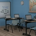 thumbnail image 2 of Romig Axis-Pro 48 x 30 in. Flip-Top Training Nesting Table- Noble Oak, 2 M Stack Chairs- Grey, 2 of 6