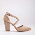 thumbnail image 1 of Sina - Tacones altos con tiras cruzadas altos con tiras cruzadas cruzados de ante beige beige 24.5 CM, 1 of 5