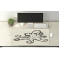 thumbnail image 2 of Octopus Computer Mouse Pad, Retro Style Engraving Sketch of an Adult Sea Animal King of All Oceans, Rectangle Non-Slip Rubber Mousepad X-Large, 35" x 15", Eggshell and Dark Taupe, by Ambesonne, 2 of 2