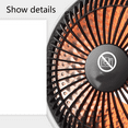 thumbnail image 3 of Heater Fan, Portable Electric Space Heater with Thermostat, 200W Indoor Portable Electric Heaters Safe and quiet Small Heater Fan For Office Bedroom Desk, 3 of 5