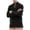 A-Black583, variant on XIAONU Men's Lace-Up Shirt Loose Long Sleeve Stand Collar Pullover Top Vintage Renaissance Pirate Shirt
