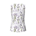 thumbnail image 5 of Fotbe Lavender Flowers Womens Loose Fit Casual Flowy Slim-Fit Tank Tops Athletic Round Neck Trendy Sleeveless Summer Tops for Gym and Yoga-, 5 of 9