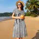 thumbnail image 4 of Balery Coffee Beans On Board Vestidos sueltos de manga corta para mujer, vestidos de verano 2025, vestidos casuales de corte A con vuelo., 4 of 6