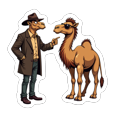 thumbnail image 5 of ANGFENG Multicolor Vinyl Camel Stickers Waterproof Vintage Detective for Notebooks Laptops Suitcases, 5 of 9