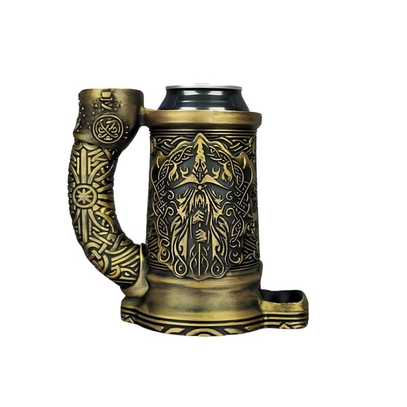 Funda aislante para taza con torre de dados integrada, ideal para juegos de mesa y bebidas calientes