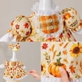 thumbnail image 5 of OANLKGI Thanksgiving Fall Goose Dress 23 Inch Harvest Printed Outfit With Matching Bow Decor Replacement Clothing For Porch Goose Figurine Front Porch Farmhouse Seasonal Decor, 5 of 7