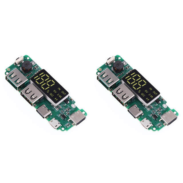 Módulo de alimentación que carga el cargador de batería de litio USB dual 18650 2A (tres puertos)