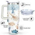 thumbnail image 3 of Cute Sea Turtle 40 Oz Tumbler with Handle Lid and Straw, Stainless Steel Double Walled Vacuum Insulated Cup, Cute Anniversary Wedding Birthday Gifts Tumbler for Women Men Friends Outdoor Indoor, 3 of 7