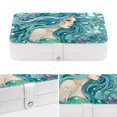 thumbnail image 4 of Mermaid Portable PU Leather Travel Jewelry Stand Organizer Box with Removable Compartment and Necklace Holder, 4 of 6