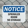 thumbnail image 5 of (2 Pack) Sprinkler Room No Storage OSHA Notice Sign 14 Inch X 10 Inch Indoor / Outdoor Rust-Free Aluminum Metal Signs for Workplace, Workshop, and Construction Site, Made in the USA, 5 of 8