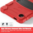 thumbnail image 3 of Allytechgroup Case for Samsung Galaxy Tab A11 2025/A9 2023 8.7", Kids Friendly Case with Kickstand Shockproof Back Cover for Galaxy Tab A11 (SM-X133/X135)/A9 (SM-X110/X115), Red, 3 of 9