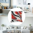 thumbnail image 5 of Acheng Red Grey Black Stripes Outdoor Throw Pillow Covers Kids Geometric Pillow Covers Home Decor Set for Teens Geometry Abstract Art Square Cushion Covers Set of 2 Modern Striped Art 24x24in, 5 of 7