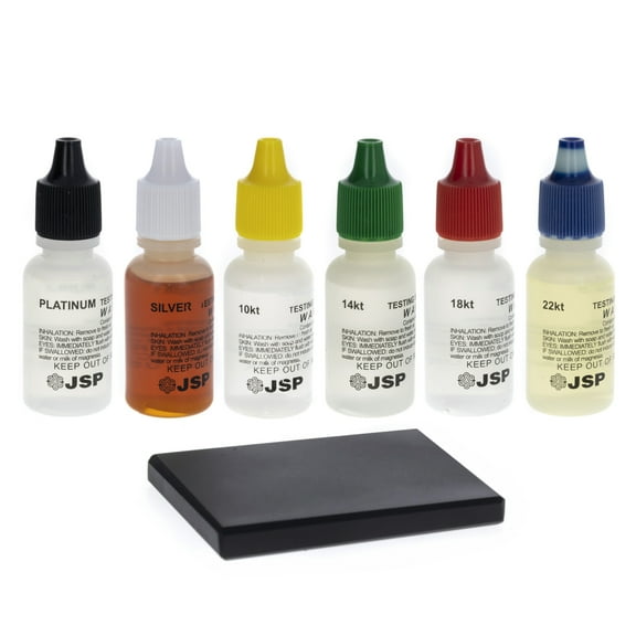 7pc ToolTreaux Complete Gold Silver Platinum Jewelry Acid Testing Kit with Stone