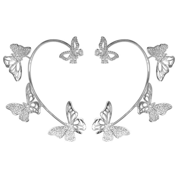 Fiudx Pendientes In Moda, Joy In Aleación y Clip, Elegantes Pendientes In Clip para Mujer, Elegantes Accesorios de Fiesta, Regal de Banquete de Boda, Tamaño 6 Cm Incluido.