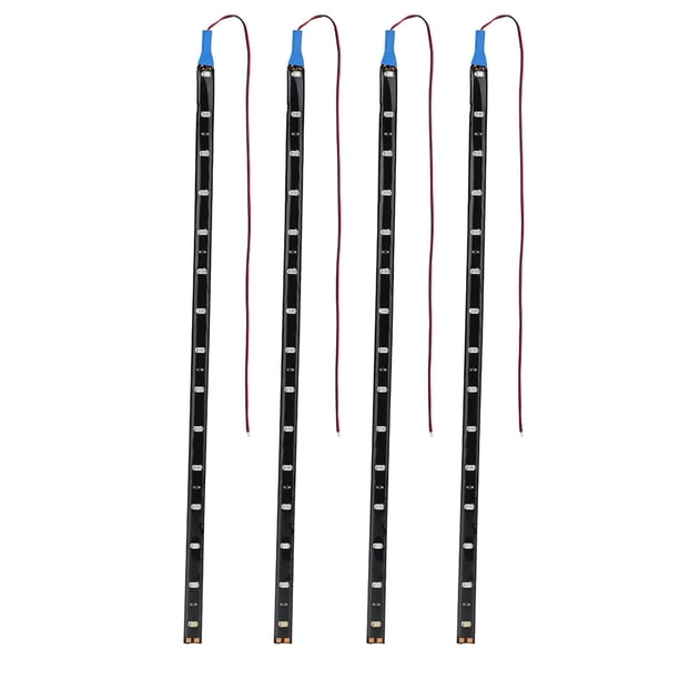 Tira de luces LED flexible de 30 cm y 15 LED, resistente al agua, para coches, camiones y motocicletas