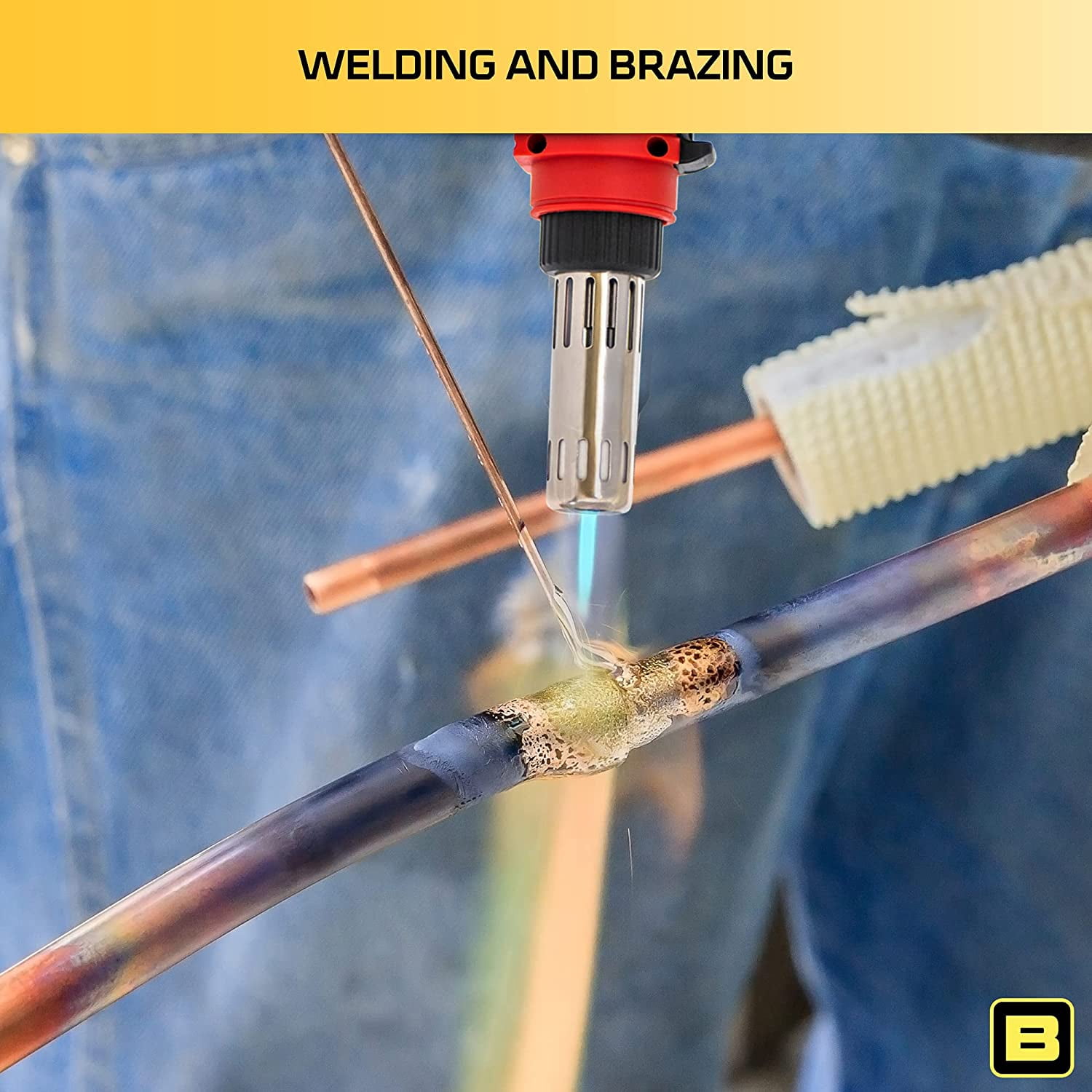 Berkling Premium Butane Soldering Iron - Portable Cordless Welding Micro Solder Torch Heat Gun, 3 Pro Grade Tips, 15g 60/40 Rosin Core Solder Wire, Mini Wrench, Sponge