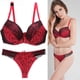 thumbnail image 1 of Conjunto de sujetador sexy con estampado de encaje, ropa interior a juego de colores, conjunto de ropa interior de talla grande, 1 of 5