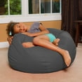 thumbnail image 2 of Posh Creations Bean Bag Chair, Kids, 3 ft, Heather Gray, 2 of 4