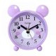 thumbnail image 1 of Saytay Children's Alarm Clock, Cartoon Alarm Clock Little Bear Alarm Clock, Student Dormitory Decoration Desk Clock (Purple with Pattern), 1 of 4