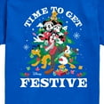 thumbnail image 3 of Disney - Mickey and Friends Time To Get Festive Christmas - Toddler & Youth Short Sleeve Graphic T-Shirt, 3 of 5