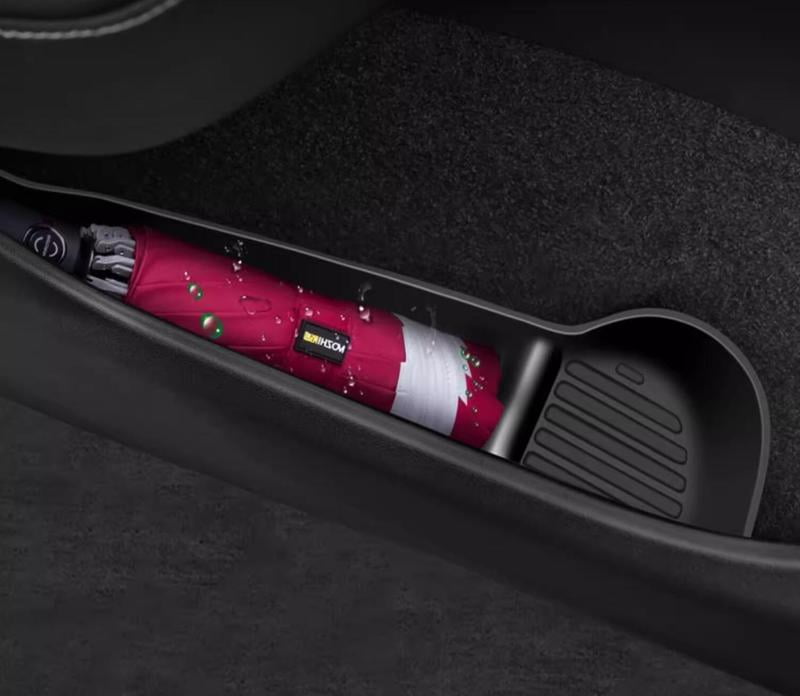 Rongqi fit for New Tesla Model Y 2025 2026 Launch Juniper Car Door Side Storage Box TPE Door Storage Organizer Tray Interior Accessories