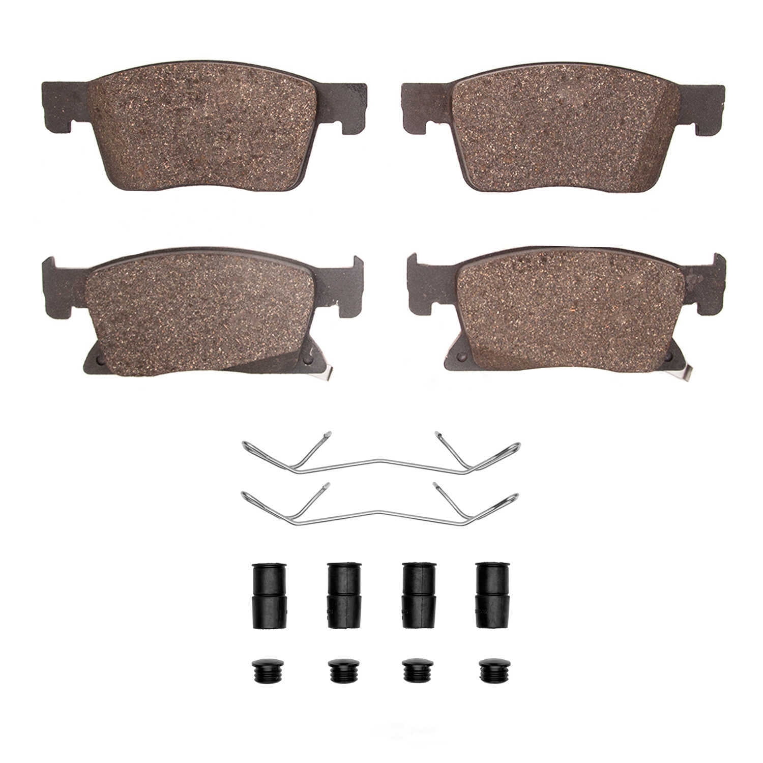Dynamic Friction Company 1551-2127-01 DFC 5000 Advanced Brake Pads - Low Metallic and Hardware Kit