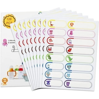 120 PCS Personalized Labels for Kids，Custom Name Tag Stickers Labels  Waterproof for School Supplies,Water Bottle,Lunch Box,Toys(2.3 x 0.4 in)
