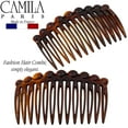 thumbnail image 5 of Camila Paris CP33/2 French Hair Side Comb Small Tortoise Shell French Twist Hair Combs Decorative, Strong Hold Hair Clips for Women Bun Chignon Up-Do Styling Girls Hair Accessories, Made in France, 5 of 5