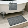 thumbnail image 6 of Lavish Home 67-10-I 2 Piece Memory Foam Bath Mat Set, Ivory, 6 of 7