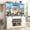 White, variant on ChVans 71'' Farmhosue LED Bar Cabinet with Power Outlet&Sliding Barn Door, Large Rustic Coffee Bar Cabinet with Liquor Dispenser, Drawer, Wine Rack, Hook, Glass Holder, Coffee Bar Hutch for Kitchen