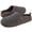 Gray, variant on LongBay Mens Memory Foam Slip on Slippers - Two-Tone Indoor Outdoor House Shoes for Camping Garden, Non-Slip Rubber Sole, Comfortable Down Clogs