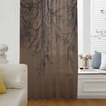 thumbnail image 6 of Coffee Brown Black Branches Sheer Curtains 72 Inches Long, Botanical Dead Tree Birds Light Filering Curtains, Breathable Simi Curtain Privacy Drapes for Living Room Bedroom Window Treatment, 6 of 8