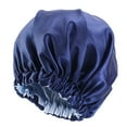 thumbnail image 1 of MesaSe Solid Color Women 2-Layer Night Sleep Bonnet Slouchy Hat Home Hair Care Cap, 1 of 7