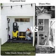 thumbnail image 3 of PAMINGONO Outdoor Cabinet, White, 34x15x34in - Space-Saving Resin Shed for Balcony Corner & Entrance Organization, 3 of 8