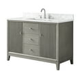 thumbnail image 4 of Vanity Art 48" Bathroom Vanity with Sink and Engineered Marble Top, Freestanding Storage Cabinet with 2 Drawers, 2 Shelves and 1 Flip Down Tray, 4 of 9