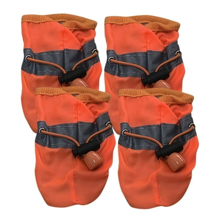 Dog Shoes Soft Sole Breathable Waterproof Puppy Outdoor Pet Shoe Cover Rain Boots Dog Shoes Orange