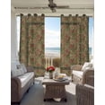 thumbnail image 3 of Sage Green Boho Blackout Curtains 96 Inch Length 2 Panels Set, Vintage Ethnic Tribe Abstract Art Floral Full Shading Curtains for Windows, Blackout Curtains for Bedroom Living Room 52"x96", 3 of 8