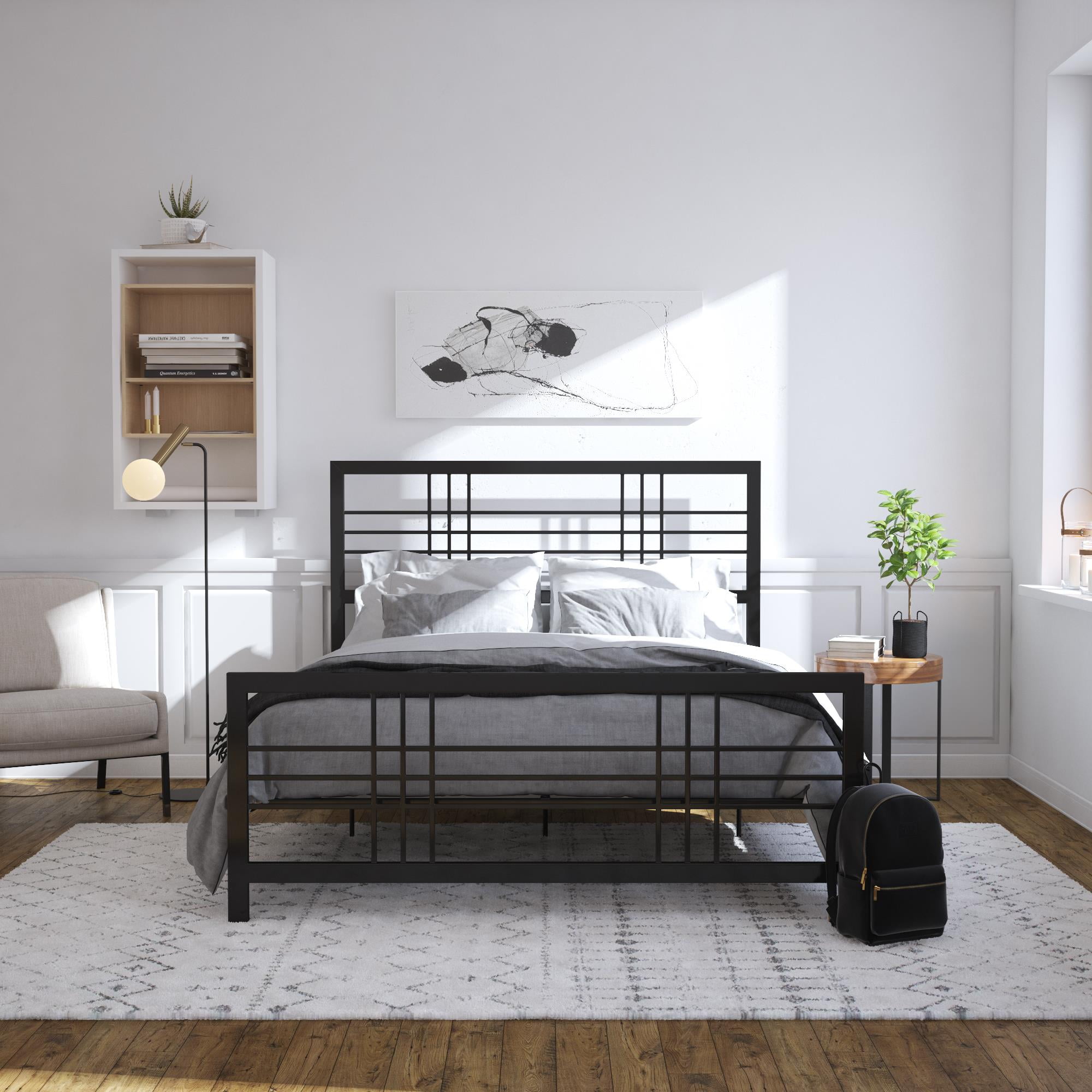 DHP Burbank Black Metal Bed, Multiple Sizes