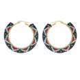 thumbnail image 1 of Pendientes de aro SHINUS BOHO con cuentas hechos a mano para mujer MI-E200151D, 1 of 6