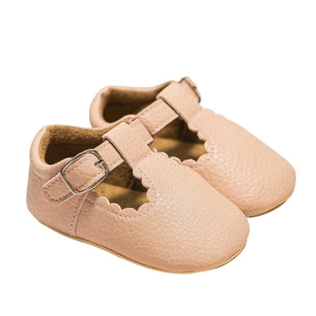 

KEINXS Newborn Baby Shoes Stripe PU Leather Boy Girl Shoes Toddler Rubber Sole Anti-slip First Walkers Infant Moccasins
