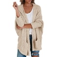 thumbnail image 2 of Oversized Open Front Female Casual Loose Knit Cardigan, 2 of 5