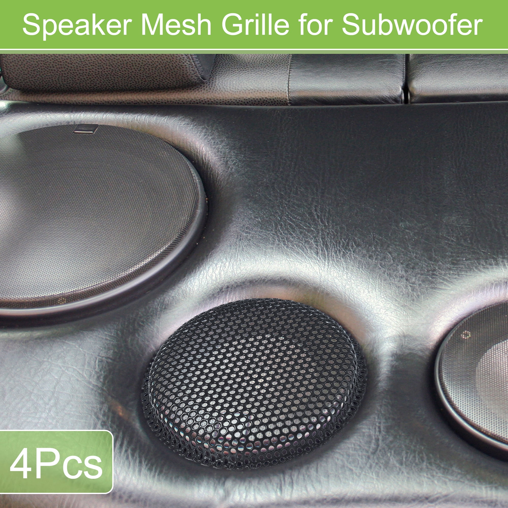 Unique Bargains 4 Pack 1.5 Inch Speaker Grills Mesh for Subwoofer 3.58"x 3.90"x 0.31"