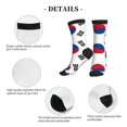 thumbnail image 5 of Men's Korean Flag Novelty Athletic Socks Women's Digital Printing Funky Patterned Crew Socks, 5 of 7